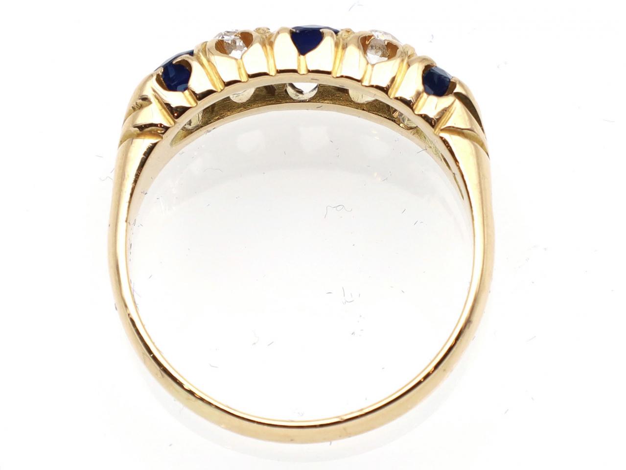 All Jewellery :: Engagement Rings :: 1901 sapphire and diamond five