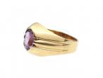 Vintage 18kt yellow gold amethyst signet ring