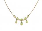 Vintage 9kt yellow gold peridot necklace