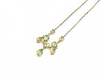 Vintage 9kt yellow gold peridot necklace