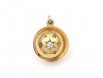 Victorian celestial sphere locket in 15kt yellow gold