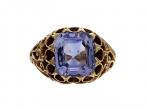 Antique Pastel Purple Sapphire Ring in 18kt Yellow Gold