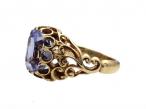 Antique Pastel Purple Sapphire Ring in 18kt Yellow Gold