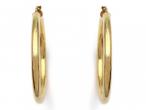 Large vintage 14kt yellow gold hinged hoop earrings