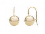 Small - Courtville 10mm Euroball earrings in 18kt yellow gold