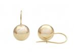 Small - Courtville 10mm Euroball earrings in 18kt yellow gold