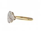 1920s diamond set plaque ring in platinum on 18kt yellow gold