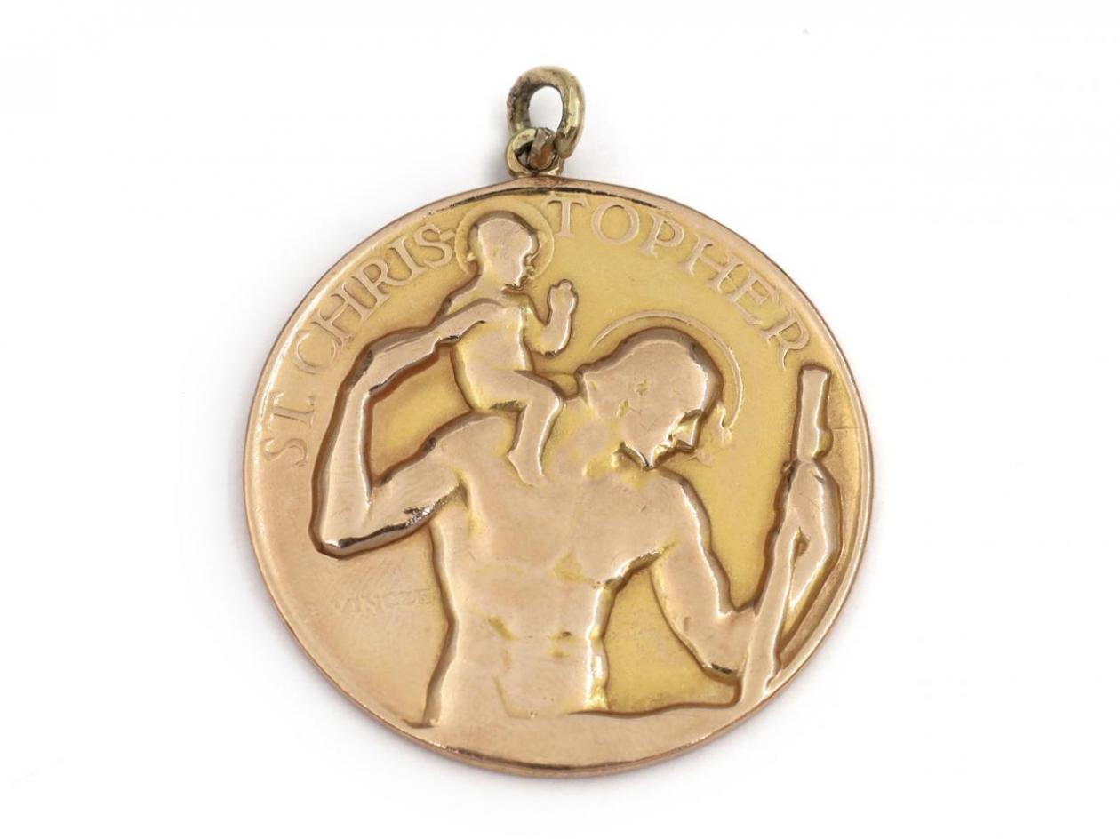 1970s Saint Christopher medal pendant