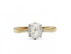 Antique 1.52ct cushion shape diamond solitaire engagement ring