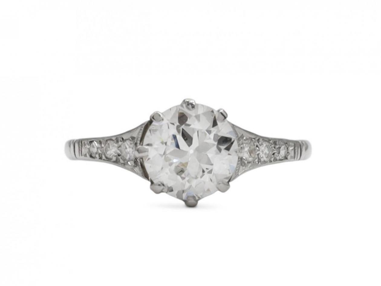 Edwardian 1.00ct diamond solitaire engagement ring