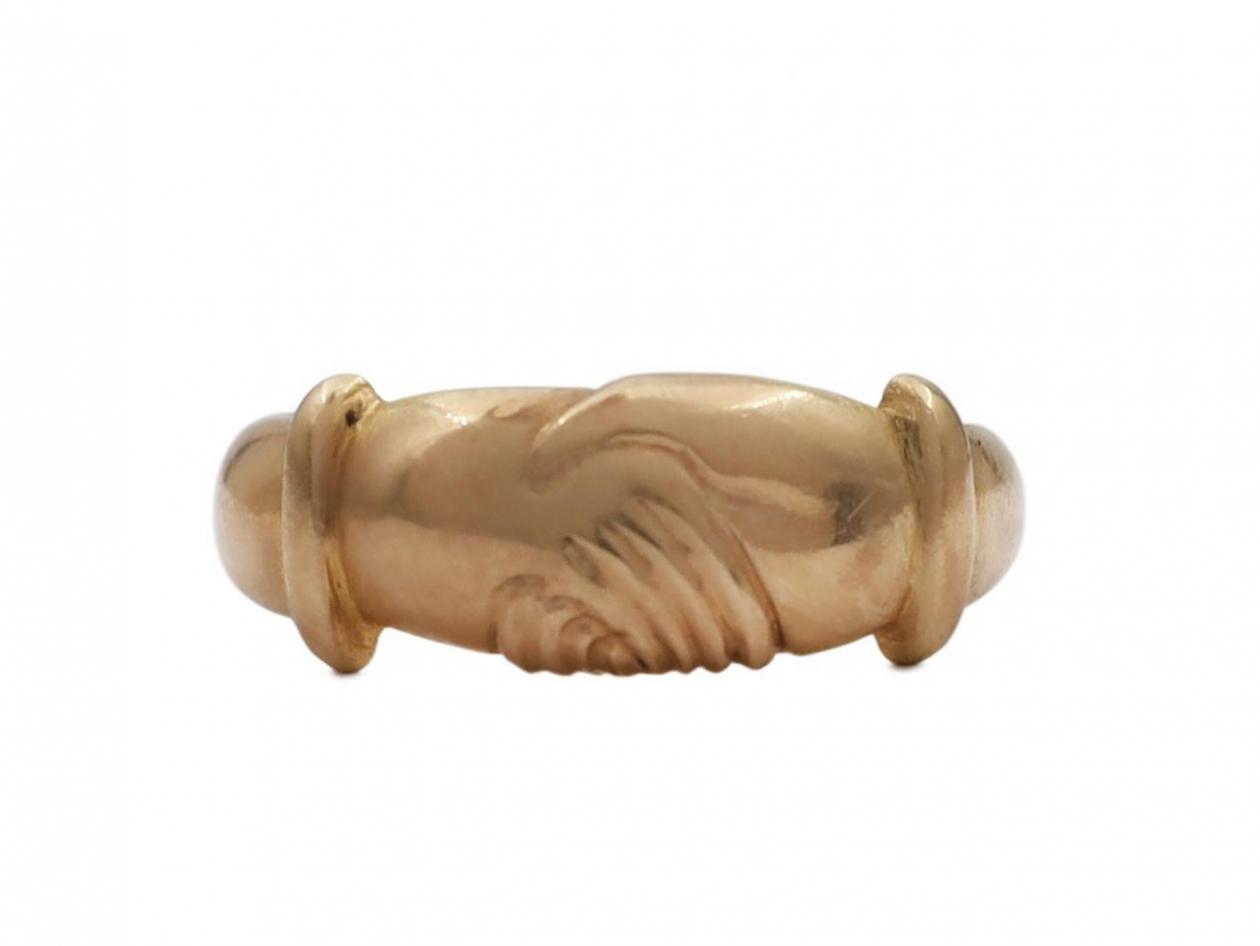 1940s fede marriage ring in 18kt yellow gold